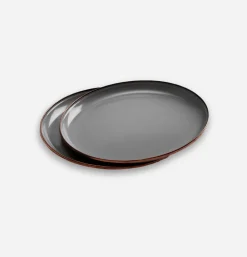 Assiettes Email Set X 2 Grey