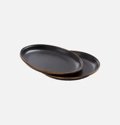 Assiettes Email X 2 Slate Charcoa