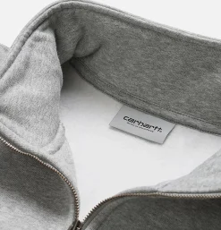 Chase Neck Zip Sweat Grey Heather