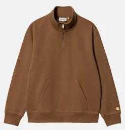 Chase Neck Zip Sweat Tamarind