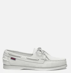 Chaussures Docksides White Suede