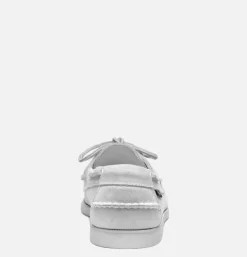 Chaussures Docksides White Suede
