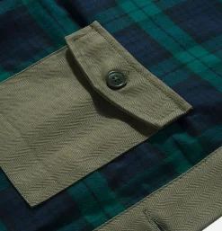 Corduroy Collar Jacket Green