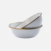 Enamel Bowl Set X 2 Eggshell