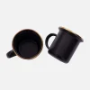 Enamel Cup Set X 2 Charcoal