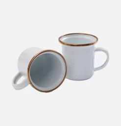 Enamel Cup Set X 2 Egg Shell