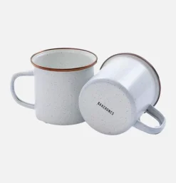 Enamel Cup Set X 2 Egg Shell