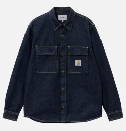 Manny Shirt Blue Rinsed