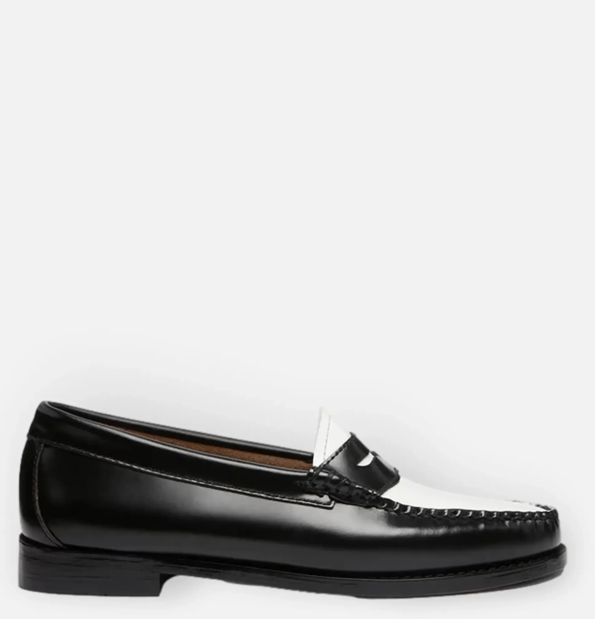 Mocassin Weejuns Black & White Leather