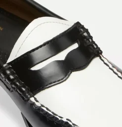 Mocassin Weejuns Black & White Leather