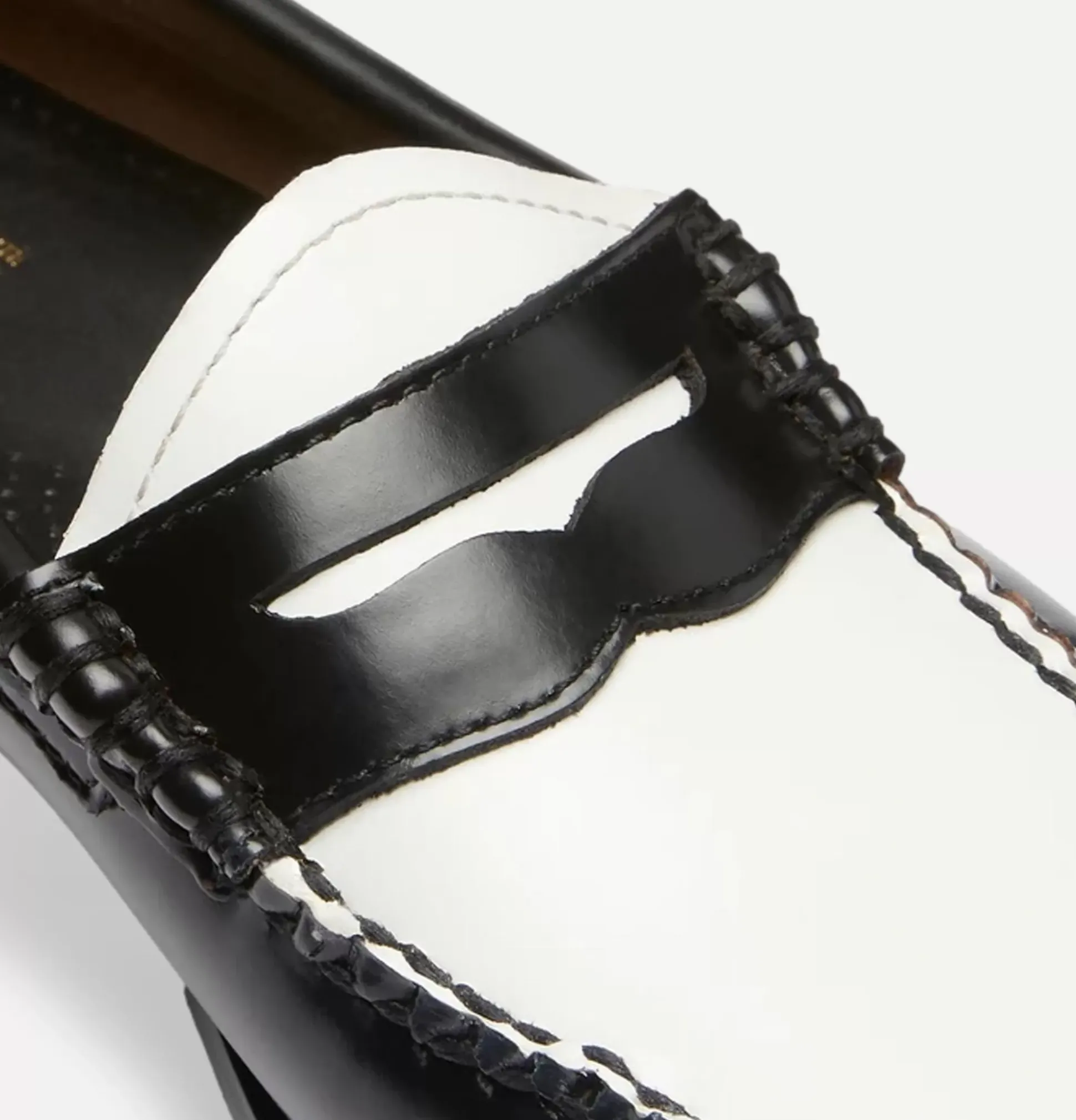 Mocassin Weejuns Black & White Leather