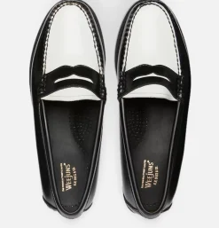 Mocassin Weejuns Black & White Leather