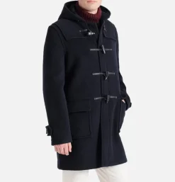 Morris Dufflecoat Navy Black Stewart