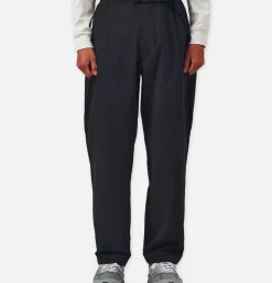 One Tuck Tapered Stretch Black