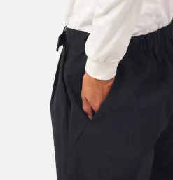 One Tuck Tapered Stretch Black