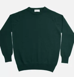 Pull Col Rond Tartan Green