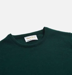 Pull Col Rond Tartan Green