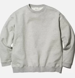 Recycled Cotton Sweat Crewneck Grey