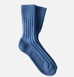 Solid Wool Socks Light Blue