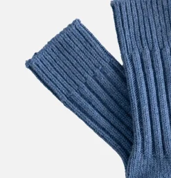Solid Wool Socks Light Blue