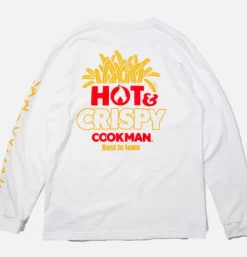 Tee Shirt Long Sleeve Pizza Black