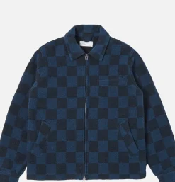 Windcheater Jacket Navy Checkerboard